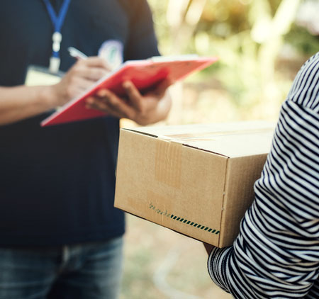 التوصيل حتى باب المنزل